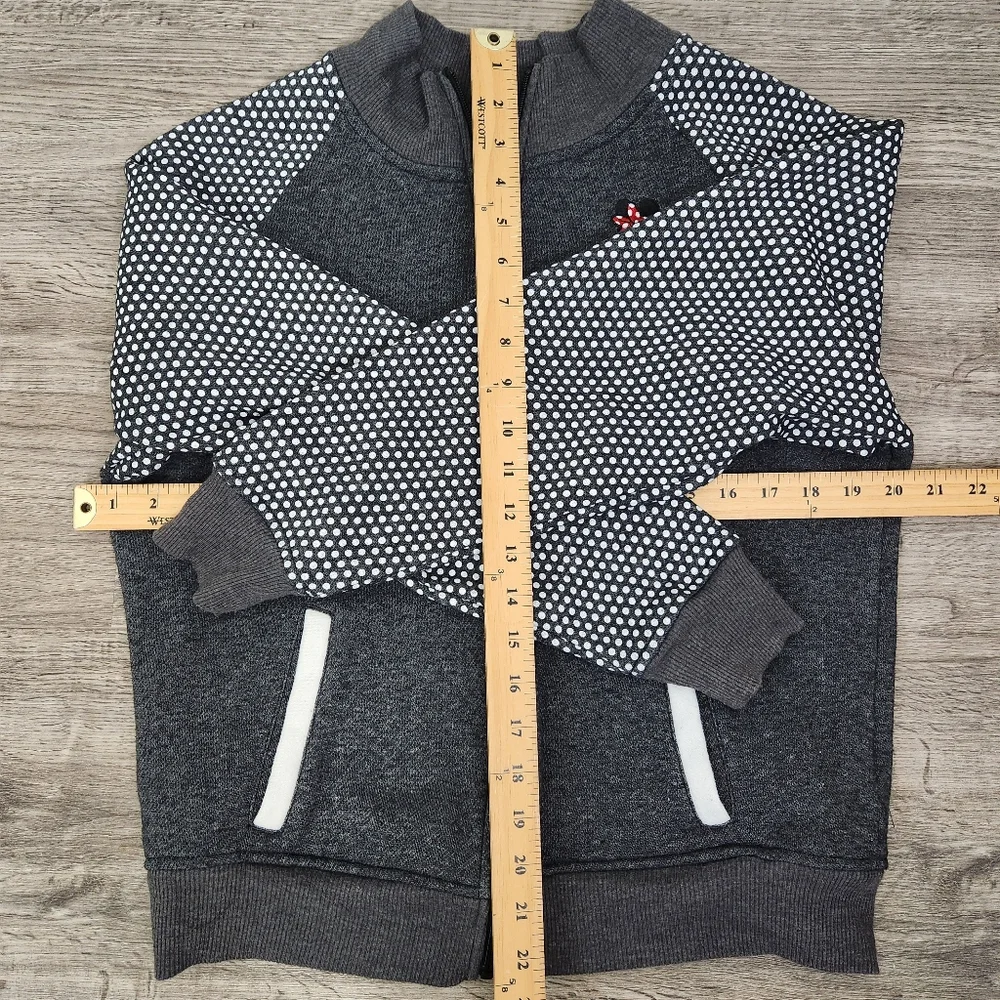 Disney Parks Minnie Mouse Fleece Jacket Size L Fleece Gray vacay - Picture 6 of 10